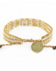 PRINCE OF PEACE BEADED BRACELET - WHITE AND GOLD