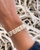 PRINCE OF PEACE BEADED BRACELET - WHITE AND GOLD