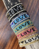 TAJ LOVE BRACELET - PINK AND BLACK