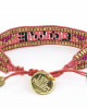 TAJ LOVE BRACELET - PINK AND BLACK