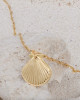 SEASHELL GOLD LOCKET NECKLACE