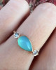 PEAR PERUVIAN OPAL WITH DIAMOND ACCENTS - JUST LANDED