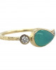 PEAR PERUVIAN OPAL WITH DIAMOND ACCENTS - JUST LANDED