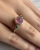BURMESE TOURMALINE RING WITH AQUAS