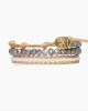 MANO TRIPLE WRAP BRACELET - WHITE PEARL MIX