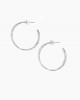WAVE HOOP EARRINGS -SILVER