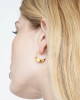 PETITE CRESCENT MOON HOOPS - GOLD