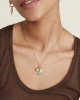 BLUE CHALCEDONY AND PEARL NECKLACE
