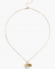 BLUE CHALCEDONY AND PEARL NECKLACE