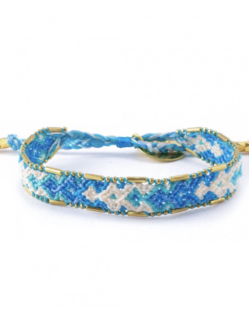 Lisa Hoskin Jewellery BALI FRIENDSHIP BRACELET OCEAN FOAM