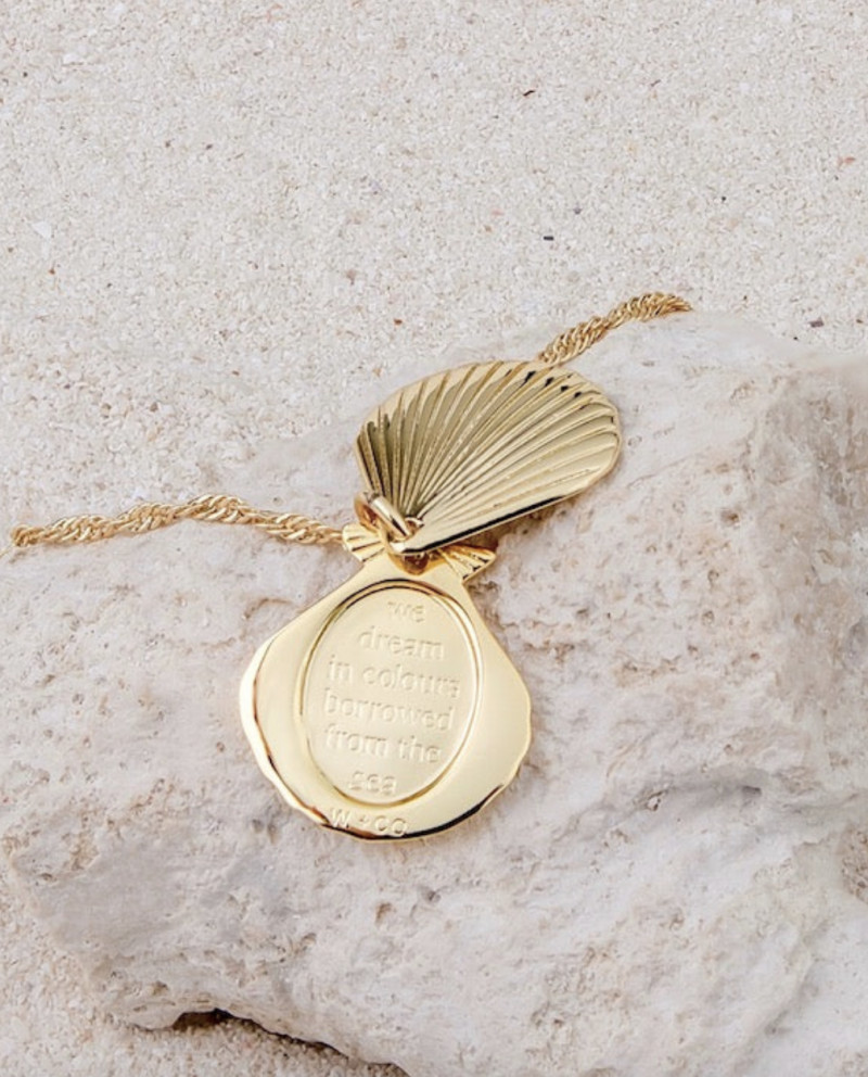 Seashell locket sale necklace