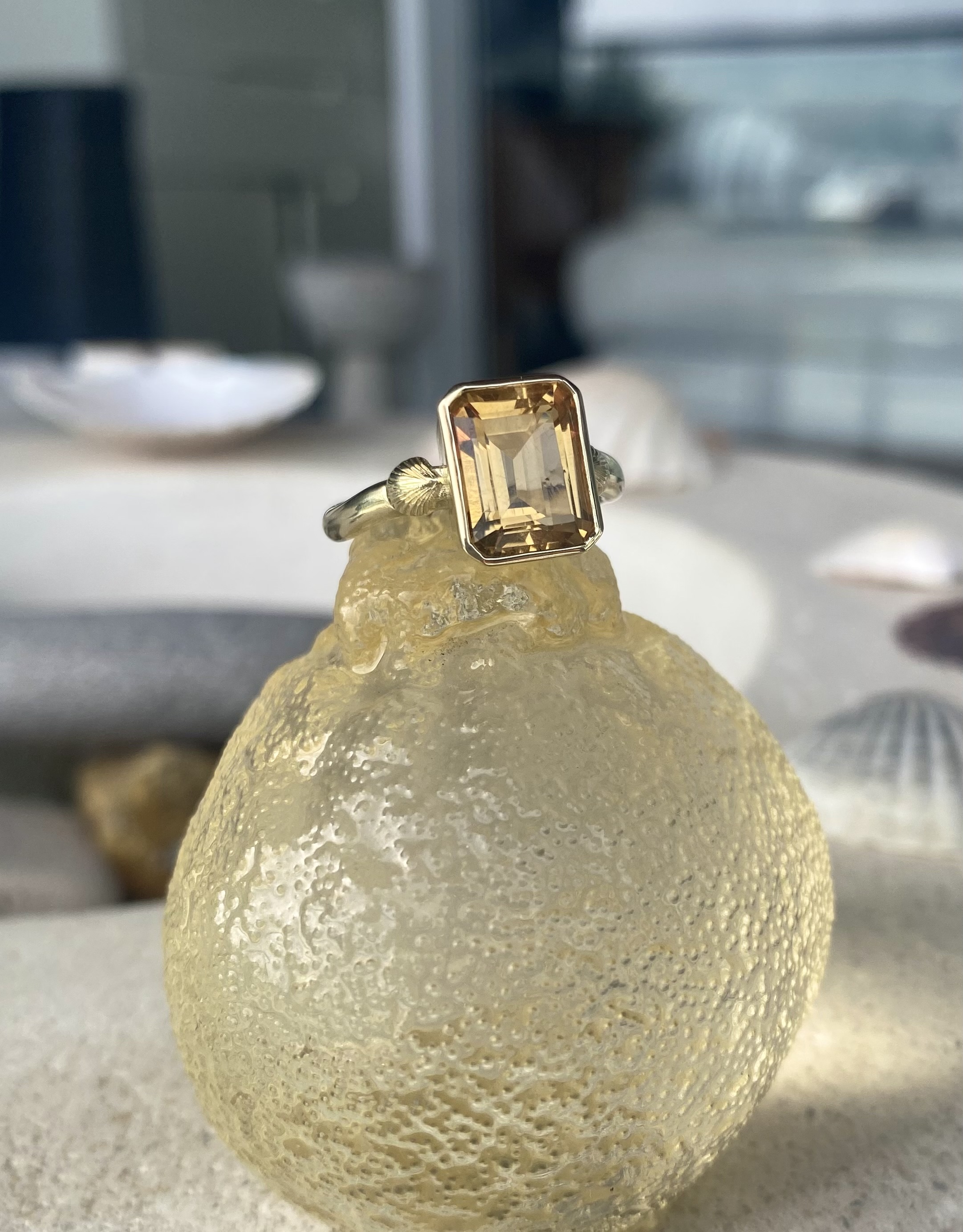 TO THE SEA CITRINE RING